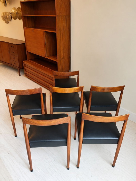 Sillas de comedor de diseño Lubke seis veces – Madera, Cuero (photo 6 of 6)