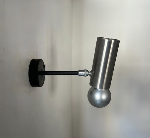 Lampada da parete vintage regolabile, cromo, Francia 1970
