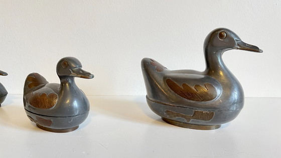 Image 1 of Vintage Duck Family Boxes