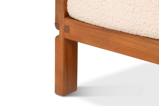 Image 1 of Pierre Chapo. Paar armstoelen van iepenhout. 1970s.