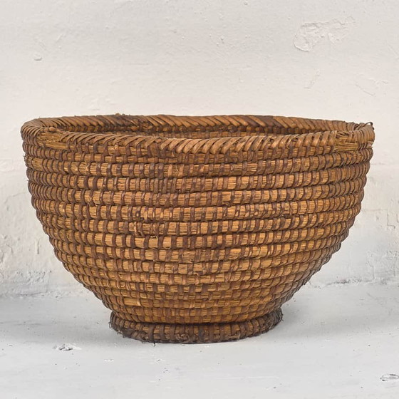 Cesta de mimbre antigua (c.1930), Objetos decorativos, Marrón, Rustic (foto 10 de 12)