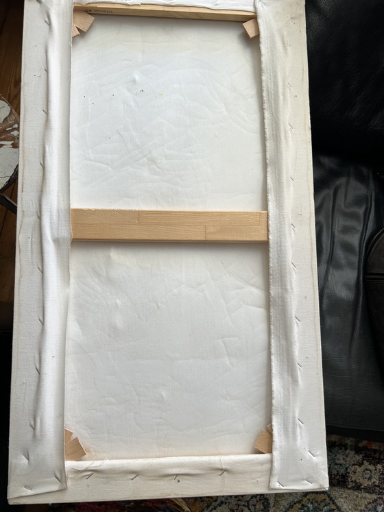 Image 1 of Original Signed African Fabric Painting by Amédine (Gorée Island, Senegal)