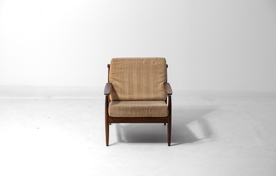 Danish lounge chair in teak and corduroy, 1960s – Armchairs, Textile (photo 2 of 12)