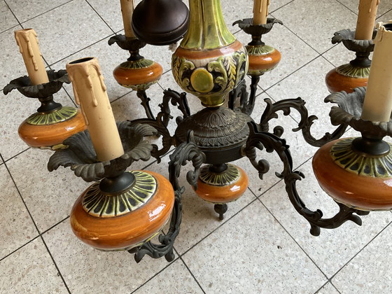 Image 1 of Chandelier with ceramic parts