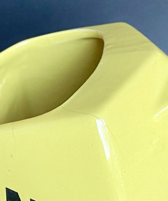 Image 1 of Brocca pubblicitaria vintage francese Anis Suix in ceramica gialla, anni '40-'50.