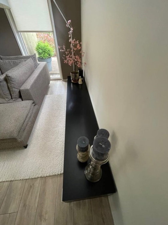 Image 1 of Pastoe Sideboard Black with Aluminum Handles and Legs