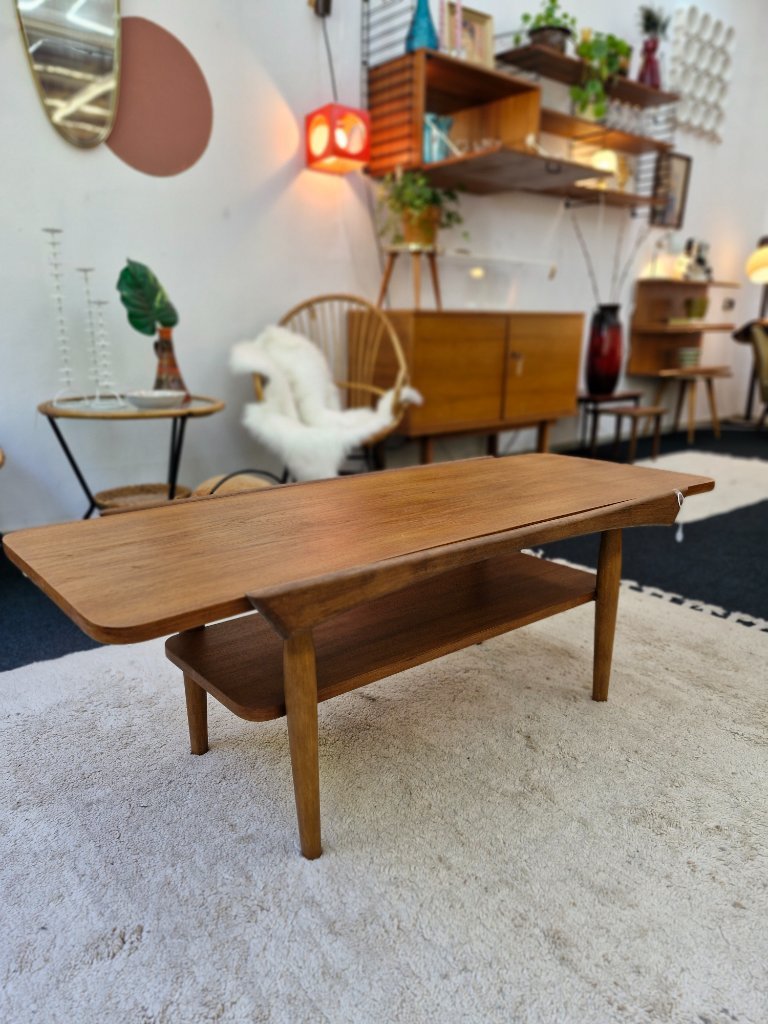 Vintage coffee table reversible table top 70s