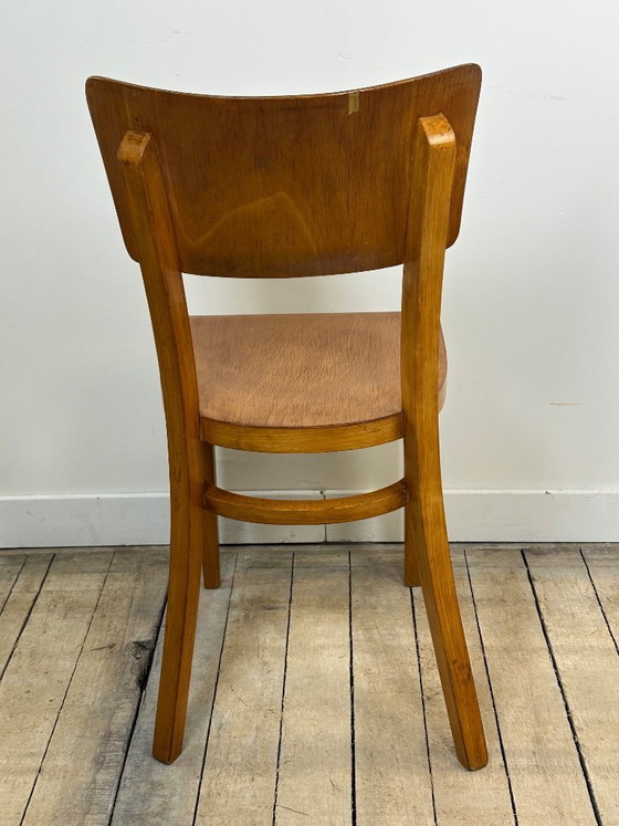 Image 1 of Lot de 6 chaises Bistrot Thonet vintage en bois 1960'S