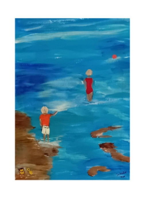 Sea beach painting