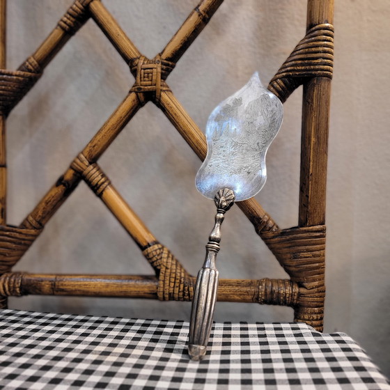 Image 1 of Serving Shovel, Engraved “Fisherman”, Silver Plate, Ff. Circa 1900 – France