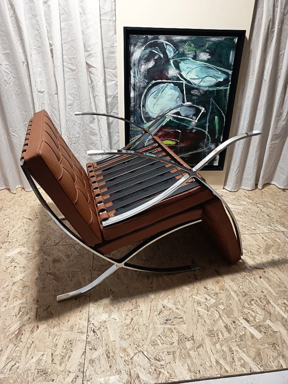 Image 1 of Sillones KNOLL Studio Barcelona (NUEVA Serie 2026) en piel natural (color coñac)