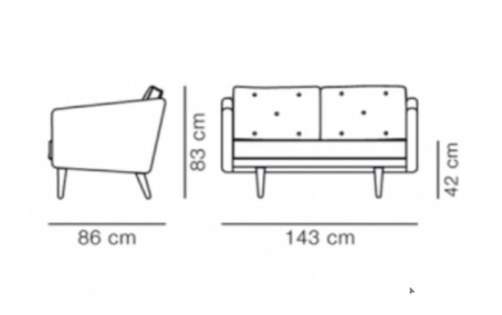 Image 1 of Divano Fredericia Borge Mogensen BM No1 a 2 posti, grigio scuro, come nuovo