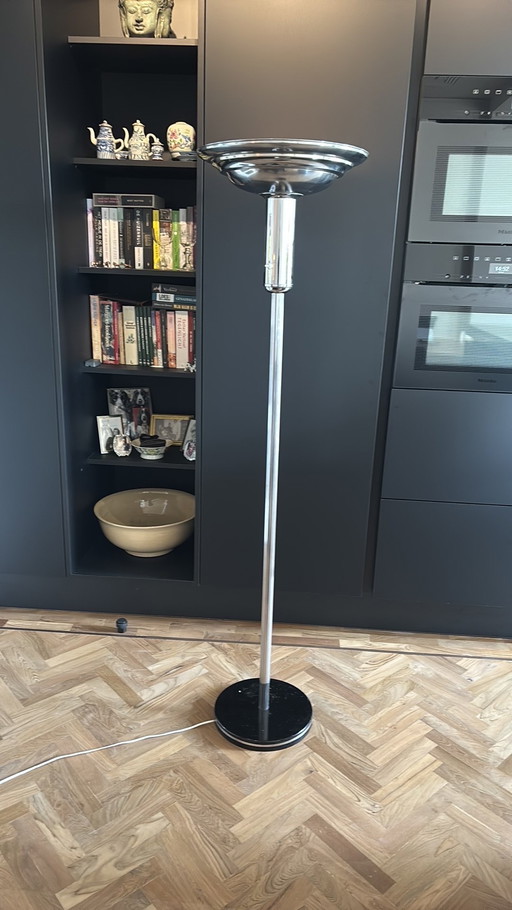 Art-Deco-Stehlampe aus Chrom, 1930er Jahre