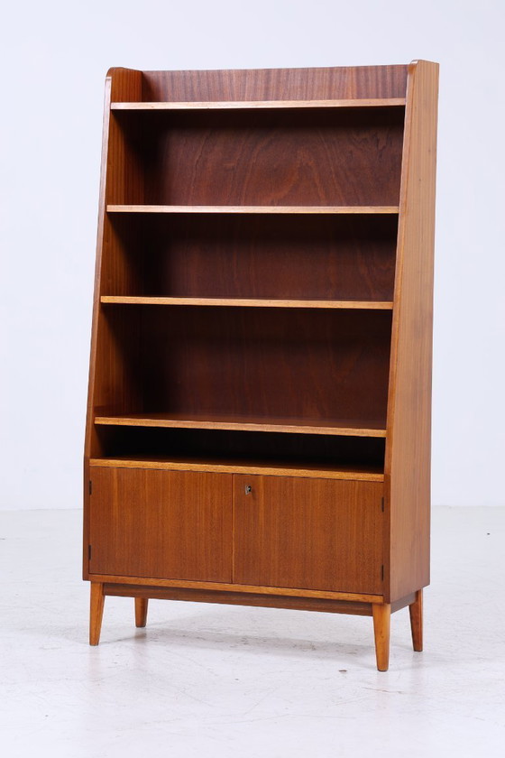 Image 1 of Libreria d'epoca anni '60 | Armadio a scaffale Mid Century retro in legno #05-52