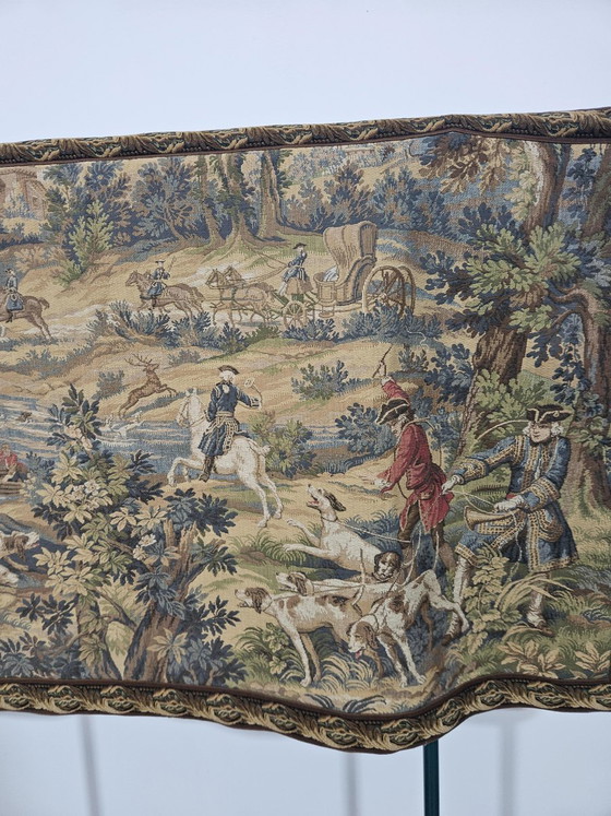 Wandtapijt met jachtmotief in Aubusson-stijl van JP Paris, jaren 70 – Wanddecoratie, Textile, 1970 (photo 14 of 18)