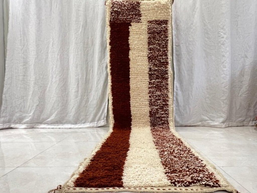 Tappeto passatoia marocchino fatto a mano, 300 cm x 80 cm – vloerkleden en tapijten, Cotton