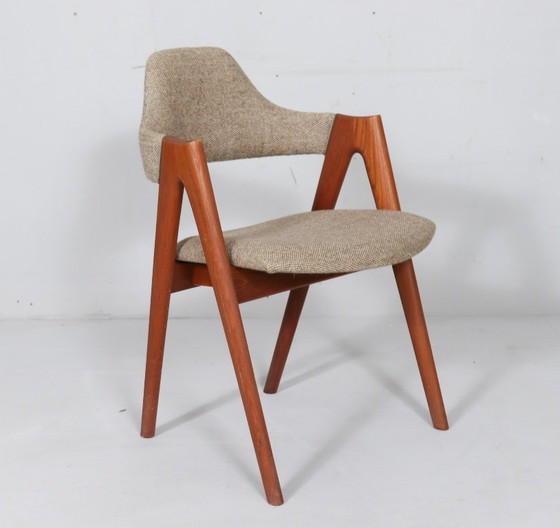 Image 1 of Set di 5 sedie/sedie da pranzo di Kai Kristiansen per Sva Møbler, modello: 'Compas', Danimarca, anni '60