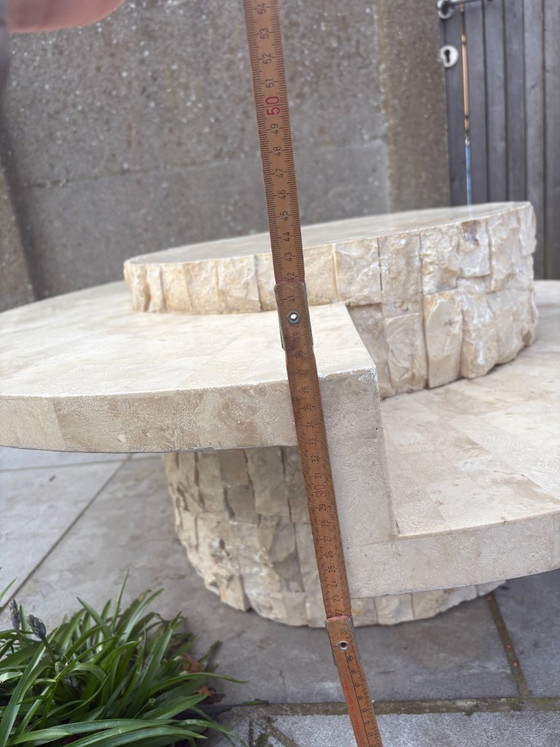 Image 1 of Vintage Mactan stenen salontafel door Magnussen Ponte, jaren 1980