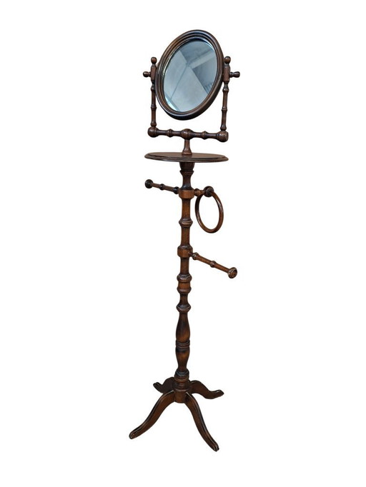 Elegante Badezimmer-Stehlampe aus Buche