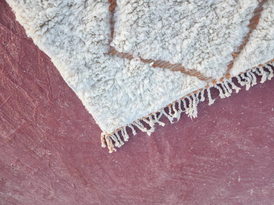 Tappeto Beni Ouarain 300x200 cm – Lana avorio spessa, motivi a rombi – Tappeti, Cotone, Bohemian (photo 8 of 14)