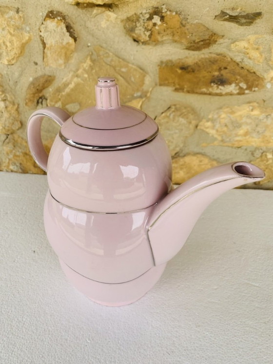 Image 1 of Art Deco theepot van RGK, Tsjechoslowakije, jaren 1930