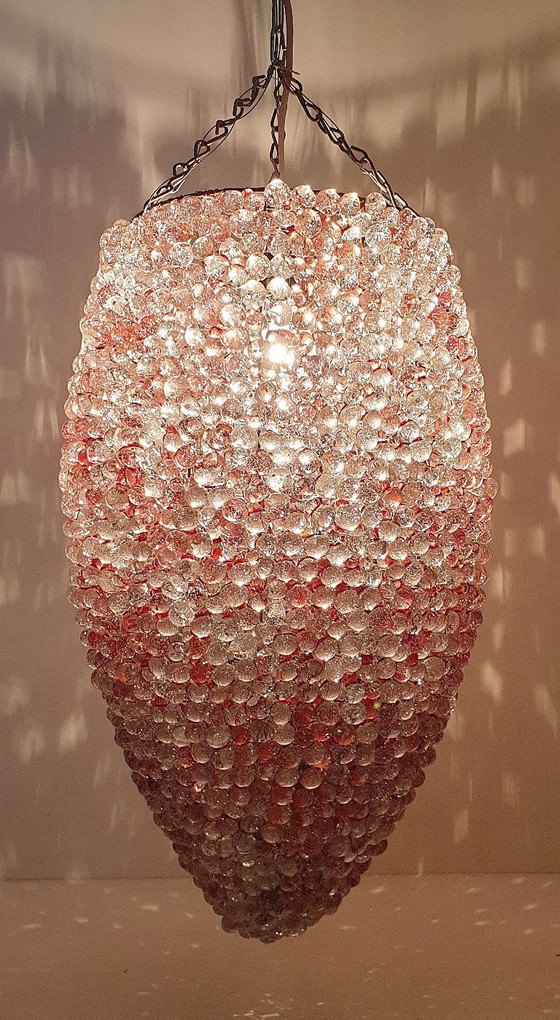 Enormous Murano glass grape cluster Pendant lamp (10 kg), Metal, Red, Vintage (photo 2 of 15)