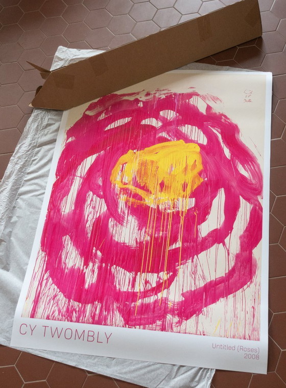 Cy Twombly "Untitled" (Roses) 2008 - Poster 70 × 100 cm I, Art, Paper, Creme, Abstract (photo 7 of 13)