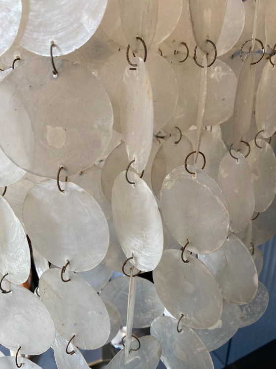 Suspension Lamp Chandelier Ceiling Light Mother-of-pearl Verner Panton vintage 1970 – Stone (photo 8 of 20)