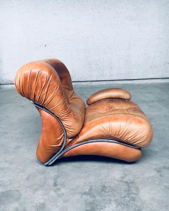 Image 1 of Midcentury Modern Italian Design 'COROLLA' Leather Sectional Sofa by I.P.E. Italy 1970's