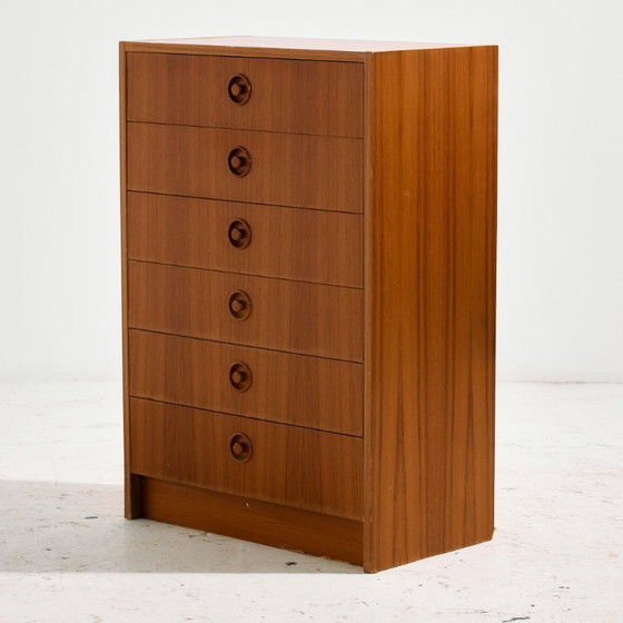 Image 1 of MK10127 Cómoda de teca con seis cajones
