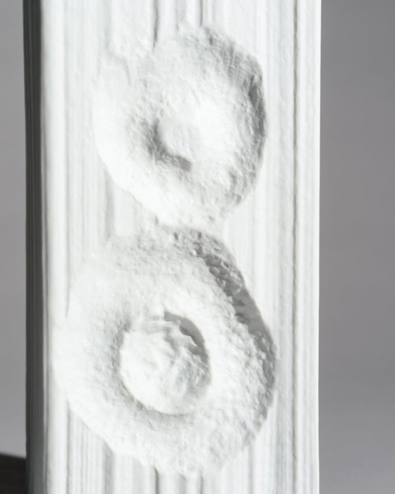 Image 1 of XL Rosenthal Studio-Line “Op Art” Floor Vase Martin Freyer H 43 cm Op-Art Relief