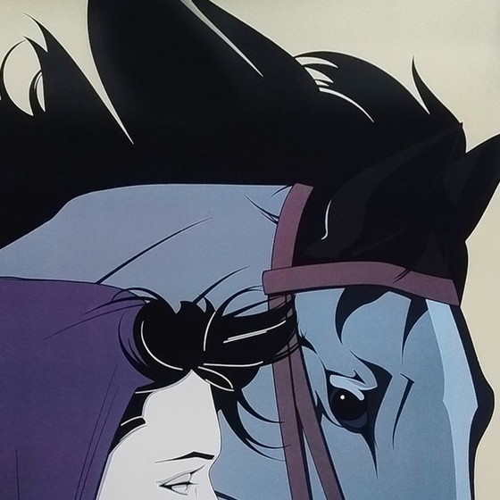 Image 1 of Splendido poster originale di Patrick Nagel degli anni '90 "Commemorativo n. 13"