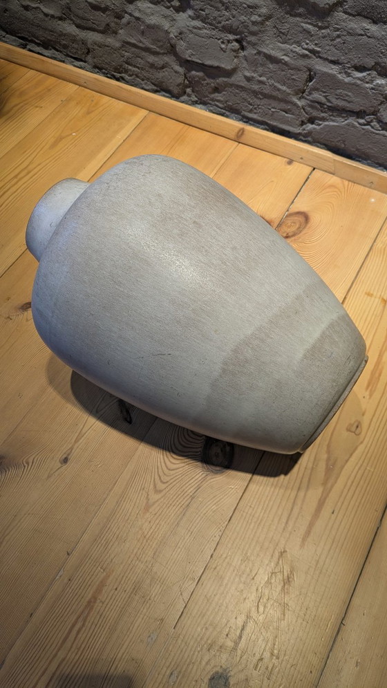 Image 1 of 47cm Hamelner Töpferei Bodenvase  Graue Glasur Keramik