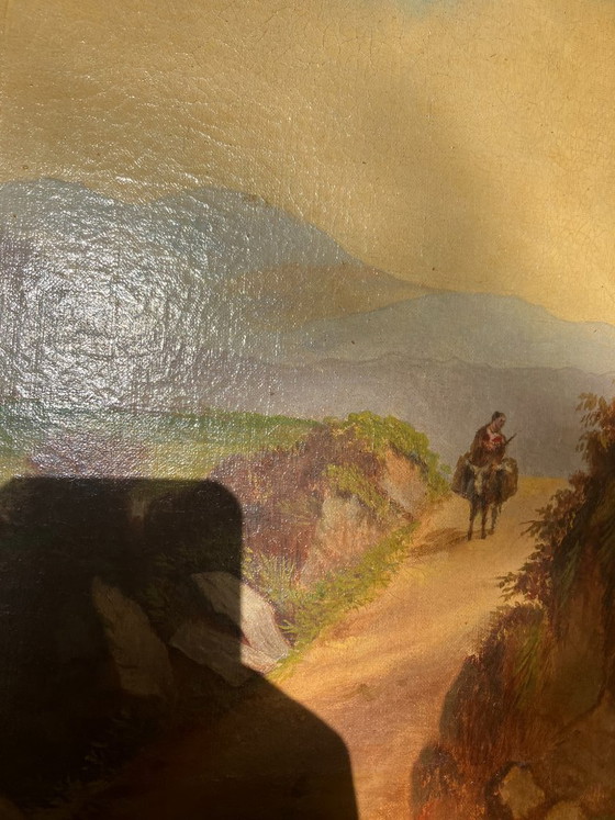 Image 1 of French school 19th century river landscape signed.