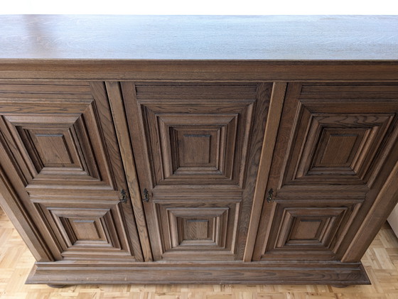 Image 1 of Brutalist oak sideboard - Mid-Century Modern