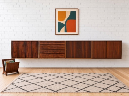 Poul Cadovius zwevend wanddressoir van palissanderhout, vervaardigd door CADO, jaren 1960. – Wood