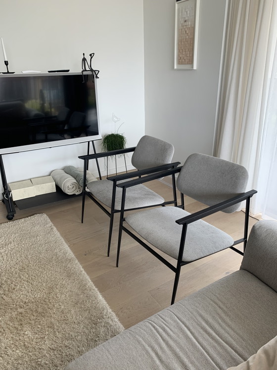 2 poltrone DC Ethnicraft Lounge - Grigio chiaro – Metal, Textile (photo 2 of 7)