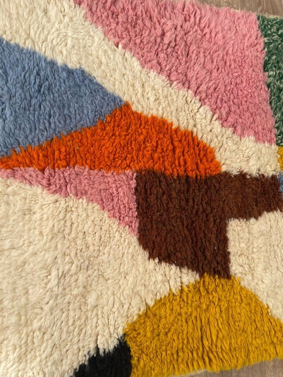 Image 1 of Mehrfarbige Berber-Tapis aus Leinen, 250 cm x 150 cm