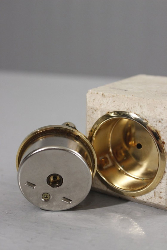 Image 1 of Vintage travertine table lighter, Italian design, 1970s, Cerri Nestore