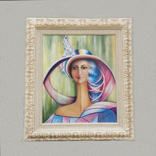 PAINTING - LADY WITH A HAT
