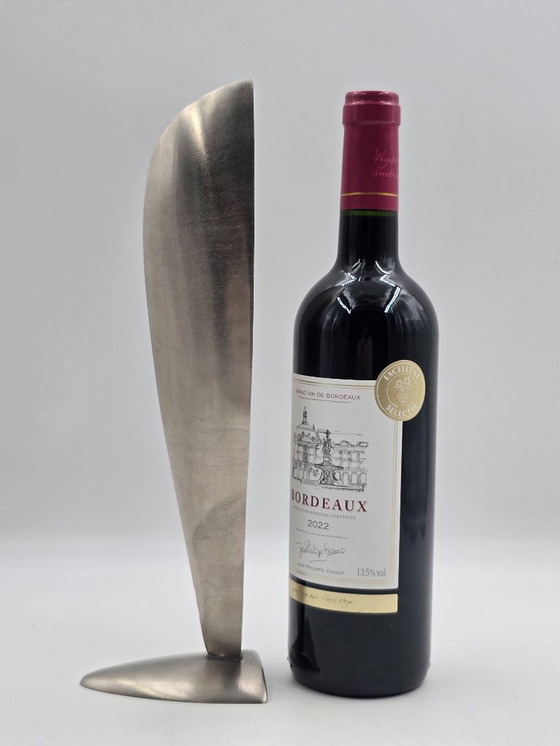 Image 1 of Vintage industriële massief RVS vaas