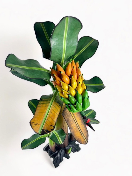 Image 1 of Pianta di banane in legno botanico vintage