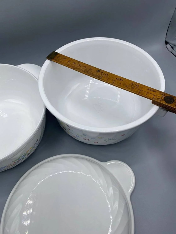 Arcopal France – Set of 2 Vintage "Wildflowers" Casseroles with Lids – Crockery (photo 6 of 7)