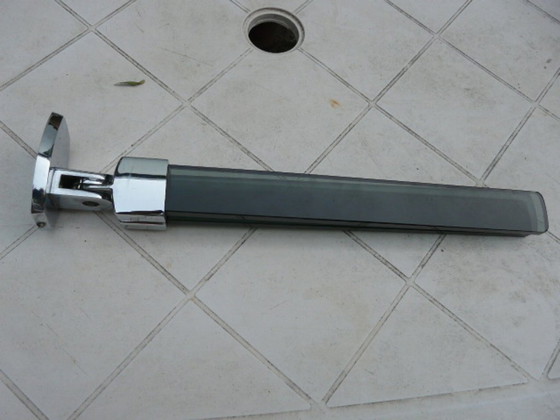 Image 1 of Portasciugamani orientabile in vetro e cromo Fontana Arte