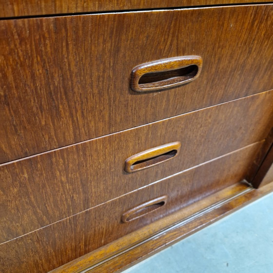 Image 1 of Vintage dressoir teakfineer teakhout audio meubel ladekast tv kast