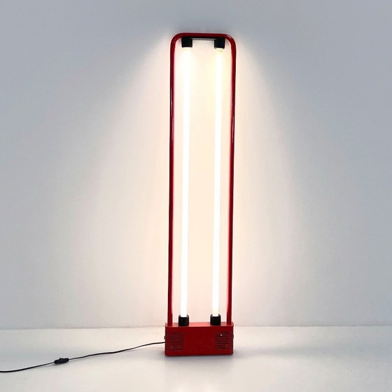 Image 1 of Red Double Neon Lamp by Gian N. Gigante for Zerbetto, 1980s