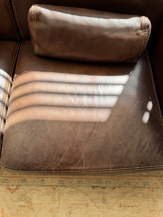 Canapé en cuir Roche Bobois „Cappuccino“ – Yutland Chocolat – 194 cm – Canapés 2 places, Leather (photo 5 of 5)