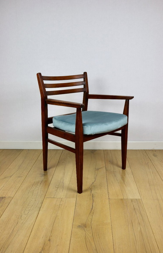 Image 1 of Vintage bureaustoel - zeeturkoois