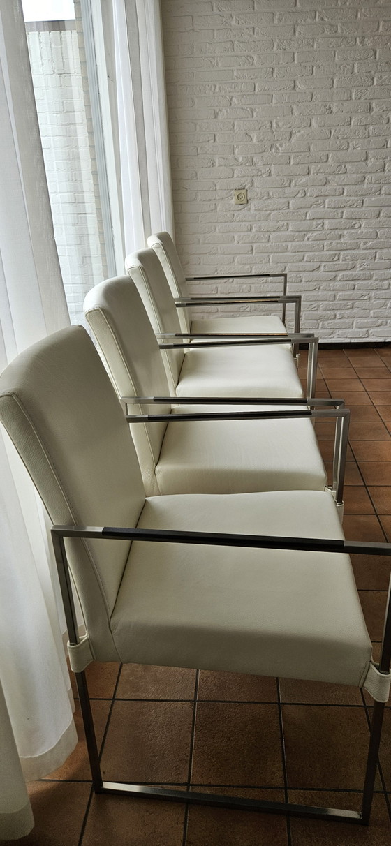 Image 1 of Bert Plantagie table with 4 leather chairs