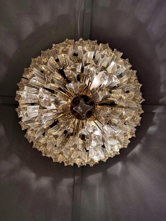 Image 1 of Vintage Murano glass ceiling light, Novaresi, Italy 1980s